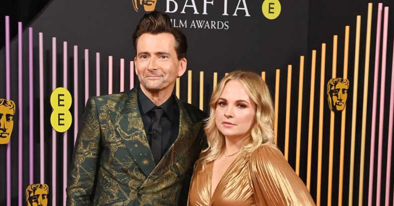 David Tennant and Georgia Tennant attend the 2024 BAFTA Film Awards at The Royal Festival Hall on February 18, 2024 in London, England