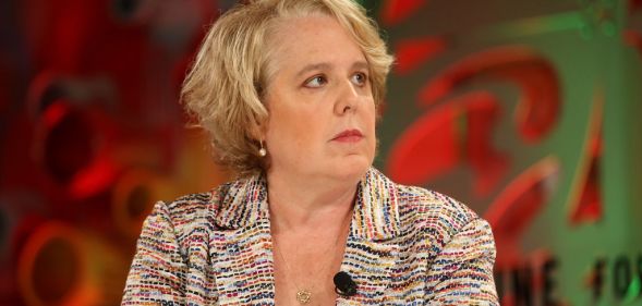 Image shows Roberta Kaplan onstage at the Fortune Most Powerful Women Summit 2018 at Ritz Carlton Hotel on October 2, 2018 in Laguna Niguel, California. (Photo by Phillip Faraone/Getty Images for Fortune)