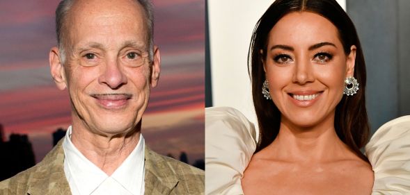 John Waters (left) and Aubrey Plaza (right).