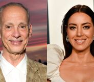 John Waters (left) and Aubrey Plaza (right).