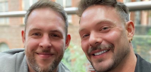Paul Atkins and John Whaite in a selfie.