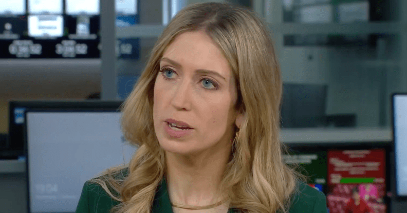 Conservative MP Laura Trott appearing on Sky News