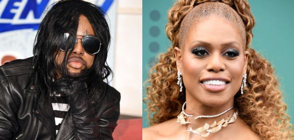 M Lamar (left) with his twin sister Laverne Cox (right)