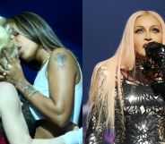 Madonna locks lips with Tokischa on celebration tour.