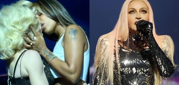 Madonna locks lips with Tokischa on celebration tour.