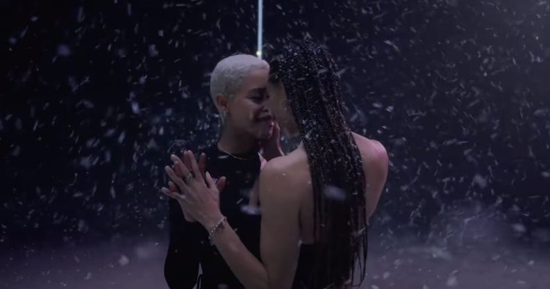 two women embracing in the Pandora ad