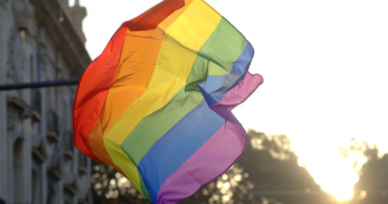 Stock image of an LGBTQ+ Pride flag to illustrate story about Utah bill