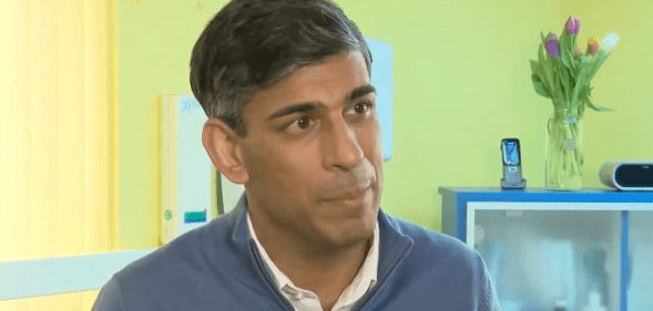 Rishi Sunak speaking about a trans jib made in parliament in front of Brianna Ghey's mother on Sky News.