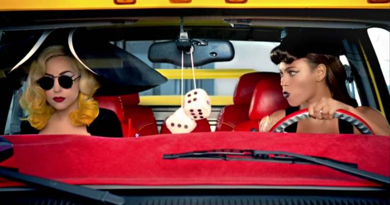 Lady Gaga and Beyoncé in the 2010 Telephone music video