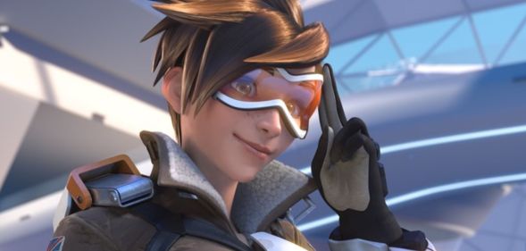 A computer-generated character from a video game saluting.