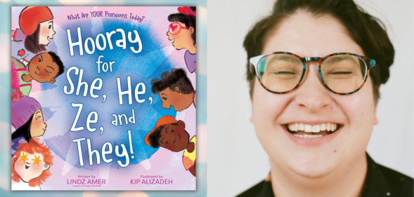 The book by Lindz Amer (right) celebrates gender identity. (@lindzamer/X)