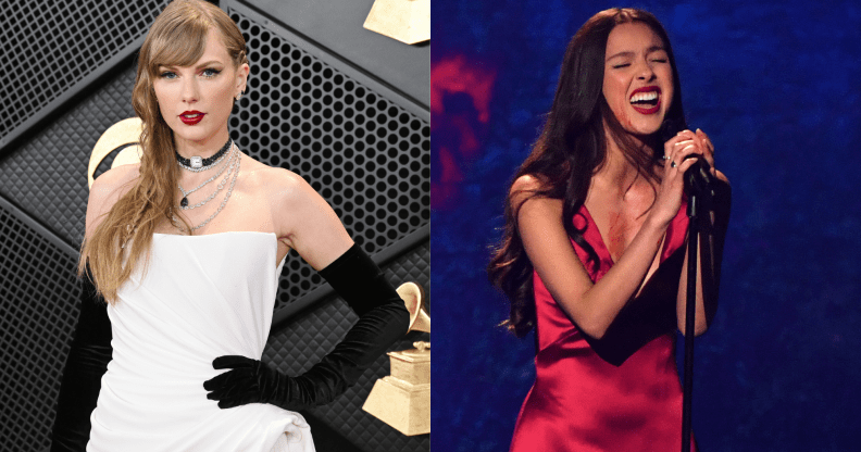 If Rodrigo's performance was anything to go by, Swift gave the star nothing but support. (Gilbert Flores/Billboard/Valerie Macon / AFP/Getty Images)