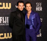 The pair are closer than ever after filming the steamy scene. (Getty)