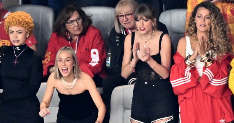 Taylor Swift made it to the Super Bowl with her girl squad. (Getty)