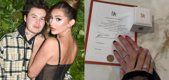 The pair have given a wedding update. (Getty/@francescafarago/Instagram)