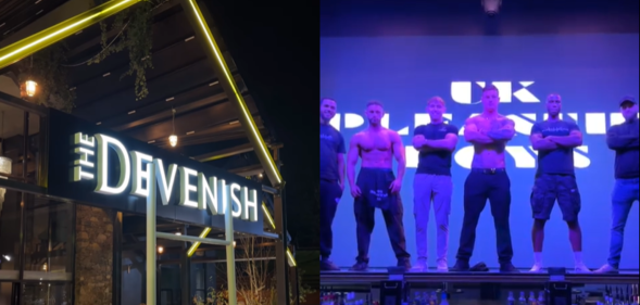 The venue has come under fire for hosting the show. (Instagram/@ the_devenish/@ukpleasureboys5)