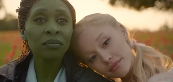 Wicked frame with Cynthia Erivo’s Elphaba and Ariana Grande’s Glinda