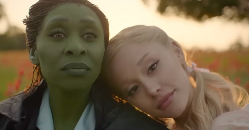 Wicked frame with Cynthia Erivo’s Elphaba and Ariana Grande’s Glinda