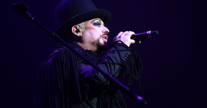 Boy George performing