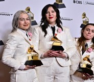 Boygenius stars Phoebe Bridgers, Lucy Dacus and Julien Baker at the 2024 Grammy awards