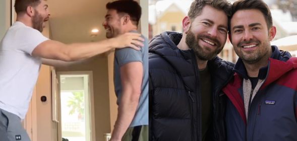 Jonathan Bennett shares video of husband Jaymes Vaughan reacting to Broadway Spamalot casting.