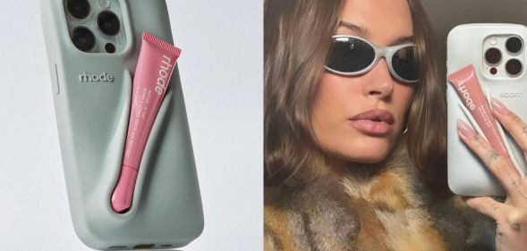 Hailey Bieber has confirmed the release date for the Rhode lip phone case. (rhodeskin.com)