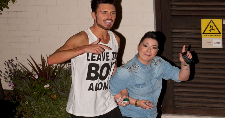 Rylan Clark (left) with Lucy Spraggan (right) during their time on The X Factor