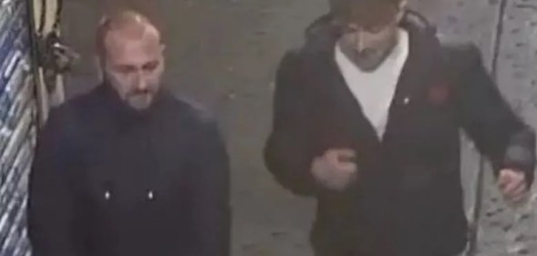 CCTV image of the two men still at large after the assault (Supplied)