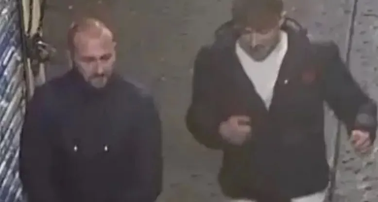 CCTV image of the two men still at large after the assault (Supplied)
