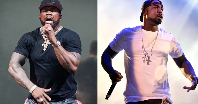 50 Cent (left) and Young Buck (right)