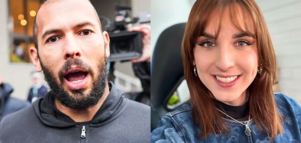 Andrew Tate (left) and trans Mr Beast YouTube star Kris Tyson (right)