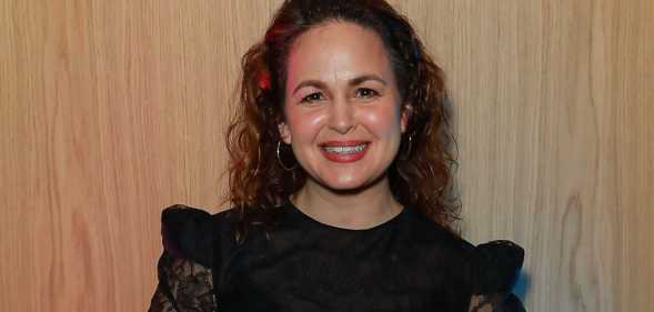 Giovanna Fletcher attends the gala performance after party for "Everybody's Talking About Jamie" to celebrate the musical's return to London at @sohoplace on February 15, 2024 in London, England.