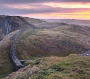 Stock image of Hadrian's Wall at Steel Rigg