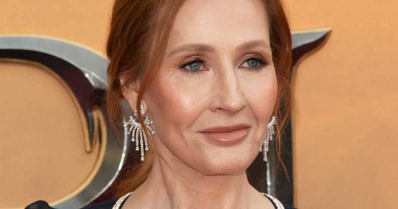 JK Rowling arrives at the "Fantastic Beasts: The Secret of Dumbledore" World Premiere at The Royal Festival Hall on March 29, 2022 in London, England.