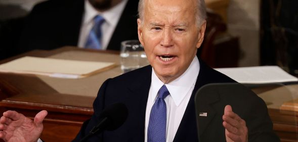 Joe Biden during the 2024 State of the Union address.