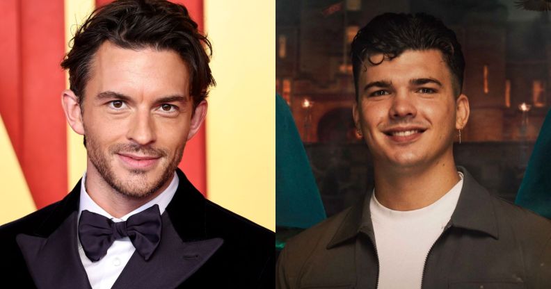 Jonathan Bailey (left) and The Traitors star Harry.