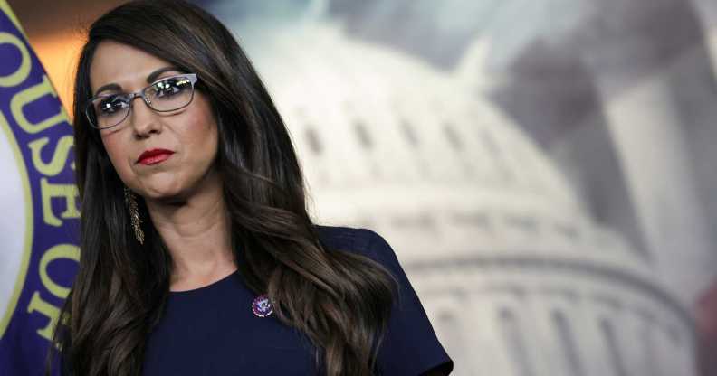 WASHINGTON, DC - JUNE 08: U.S. Rep. Lauren Boebert (R-CO) attends a House Second Amendment Caucus press conference at the U.S. Capitol on June 08, 2022 in Washington, DC. The lawmakers said the recent gun control legislation proposed by Democrats infringe on Constitution rights and will not work to curb gun violence. (Photo by Kevin Dietsch/Getty Images)