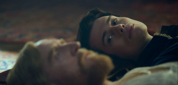 Tony Curran and Nicholas Galitzine in Mary & George.