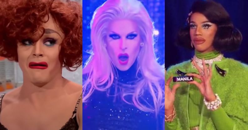 RuPaul's Drag Race All Stars queens Tammie Brown (left) on All Stars 1, Katya (centre) on All Stars 2 and Naomi Smalls on All Stars 4 (R).