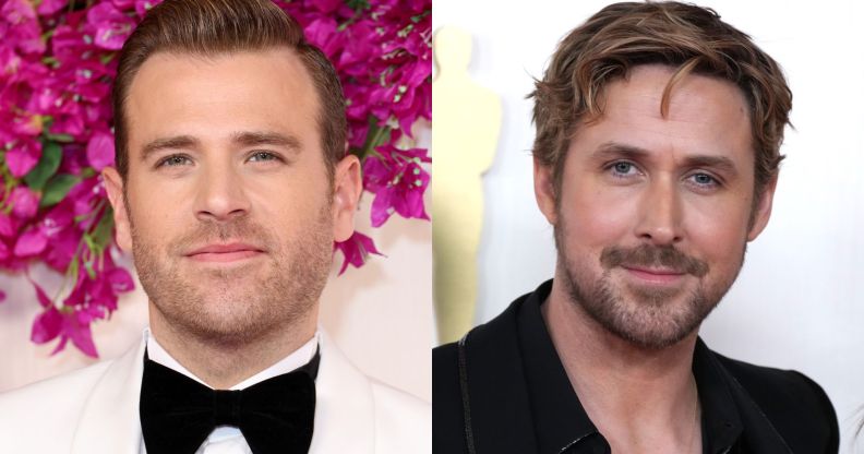 Scott Evans (left) and Ryan Gosling (right) at the 2024 Oscars.