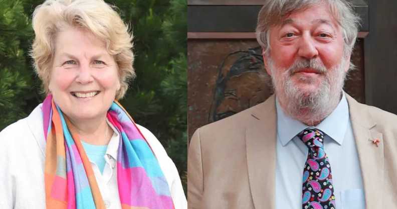 Sandi Toksvig and Stephen Fry have called on the Labour Party for legal recognition of humanist marriages in England and Wales.