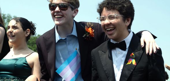 Trans teenagers during a Trans Youth Prom in Washington in May 2023.