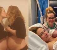 Emily Patrick and Kerry Osborn have made history in the UK by being the first to give birth to each other’s babies.