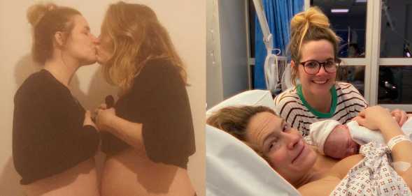 Emily Patrick and Kerry Osborn have made history in the UK by being the first to give birth to each other’s babies.
