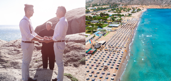 The couple became the same-sex pair to marry in Greece. (Stock image/Getty)