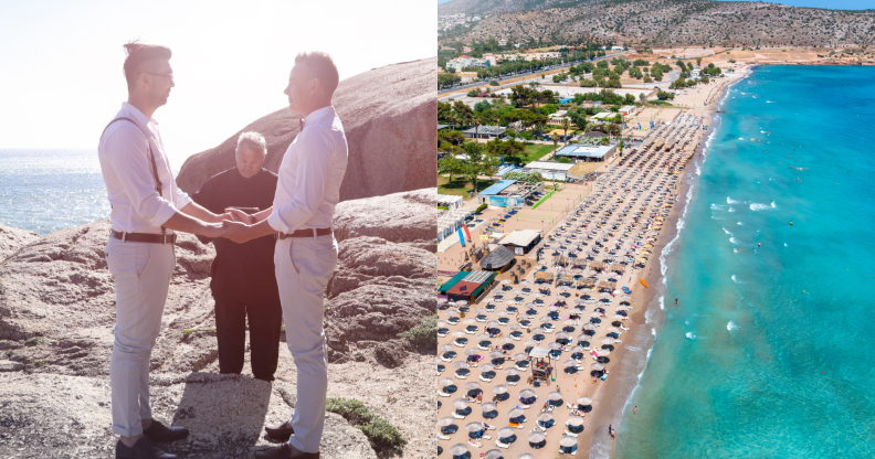 The couple became the same-sex pair to marry in Greece. (Stock image/Getty)