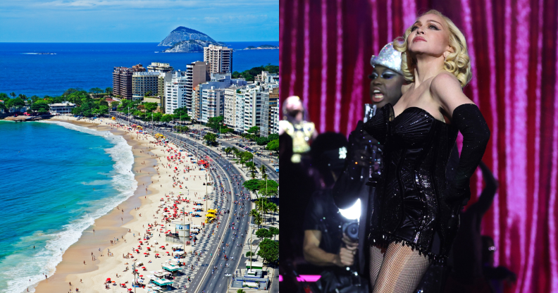 Final da turnê de celebração de Madonna na praia de Copacabana, Brasil