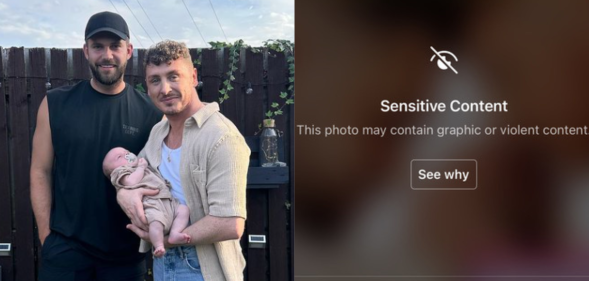 Instagram censored the sweet family. (Instagram/@scousedads/@menhavingbabies)