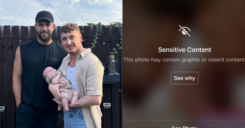 Instagram censored the sweet family. (Instagram/@scousedads/@menhavingbabies)