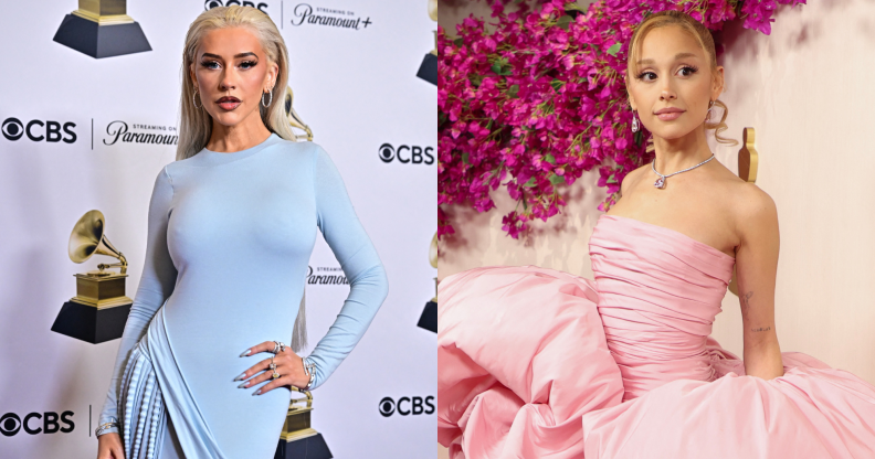 Xtina showed her support for the fellow singer. (Getty)